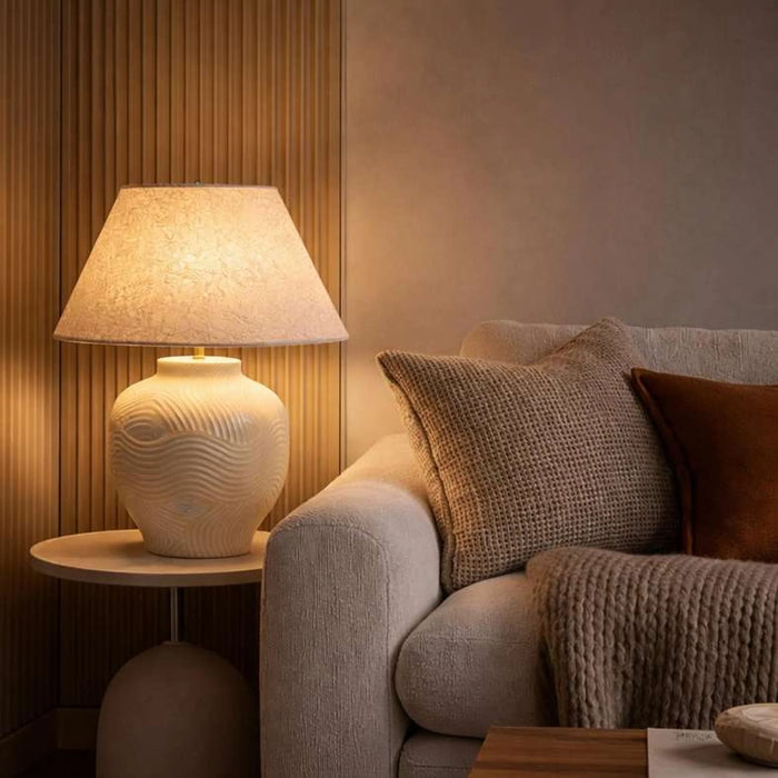 Mayer E27 Ceramic Table Lamp 45X59Cm - Cream