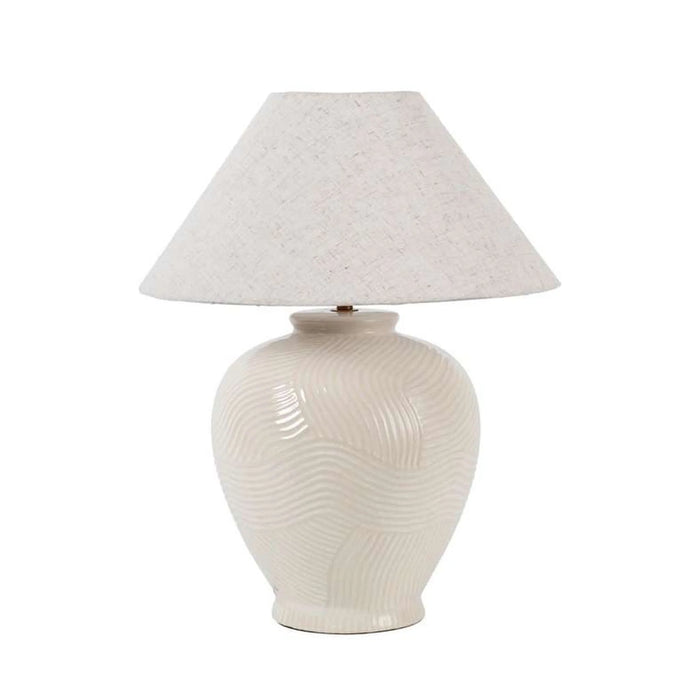 Mayer E27 Ceramic Table Lamp 45X59Cm - Cream