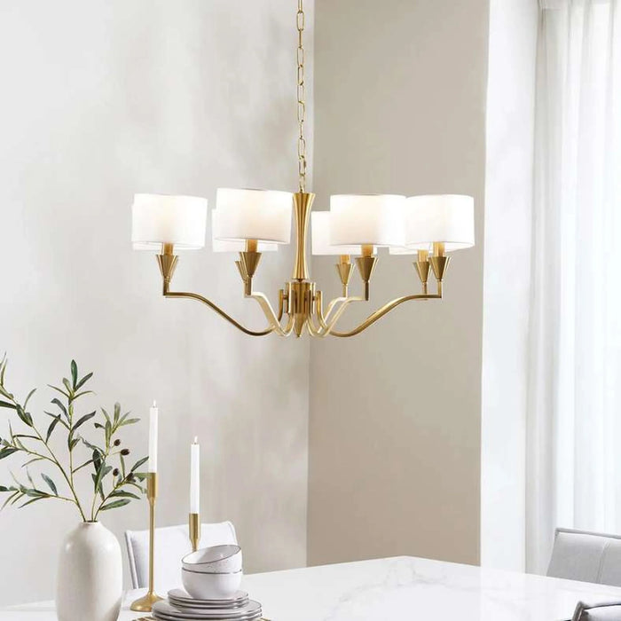 Mayton 8-Light E14 Chandelier Dia80X120Cm - Gold