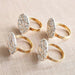 Maze Stone 4 Piece Napkin Ring Set 3.8X4Cm- Gold Pan Home