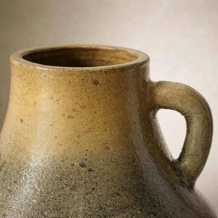 Mbeya Terracotta Decor Vase With Handle  24.76X24.76X26.67Cm - Beige