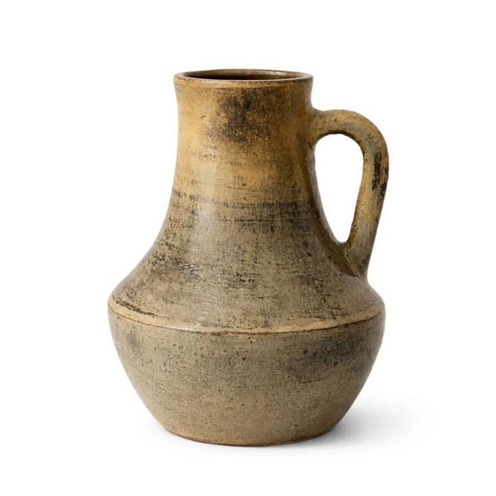 Mbeya Terracotta Decor Vase With Handle  25.4X25.4X34.29Cm - Beige
