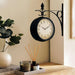 Medlar Double Sides Railway Clock 33X9X33.5Cm - Black Pan Home