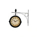 Medlar Double Sides Railway Clock 33X9X33.5Cm - Black Pan Home