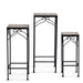 Medley 3-Piece Square Metal Planter Stand - Black Pan Home