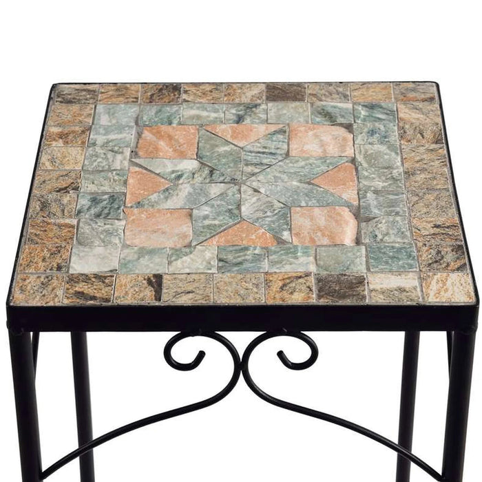 Medley 3-Piece Square Metal Planter Stand - Black Pan Home