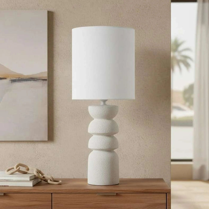 Megor E27 Ceramic Table Lamp 20X49.5Cm - White Pan Home