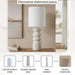 Megor E27 Ceramic Table Lamp 20X49.5Cm - White Pan Home