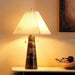 Megumi E27 Marble Table Lamp With Pull Switch 35.5X56Cm - Black Pan Home