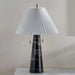 Megumi E27 Marble Table Lamp With Pull Switch 35.5X56Cm - Black Pan Home