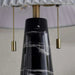 Megumi E27 Marble Table Lamp With Pull Switch 35.5X56Cm - Black Pan Home