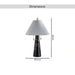 Megumi E27 Marble Table Lamp With Pull Switch 35.5X56Cm - Black Pan Home