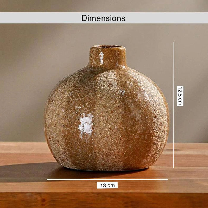 Mei Stoneware Bud Candle Holder 13X13X12.5Cm - Brown