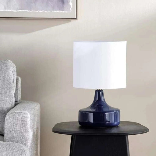 Melcra E27 Ceramic Table Lamp 28X47Cm - Blue Pan Home