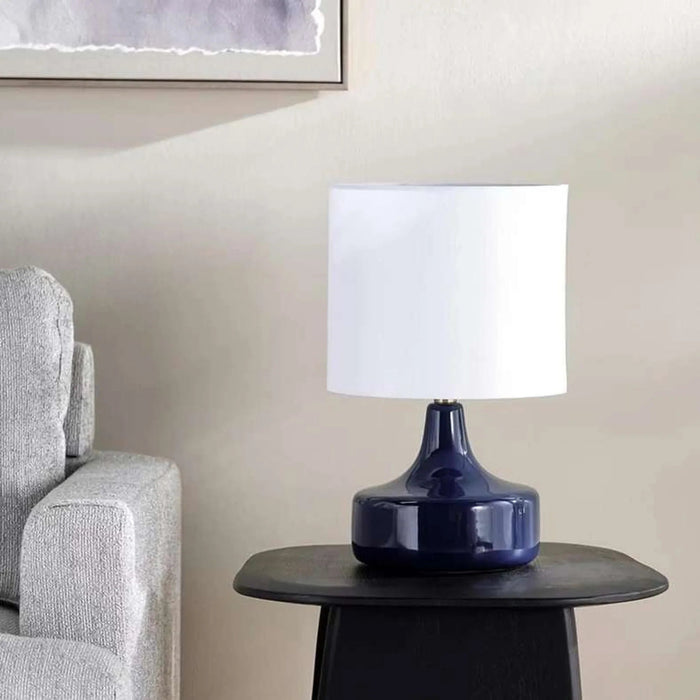 Melcra E27 Ceramic Table Lamp 28X47Cm - Blue Pan Home