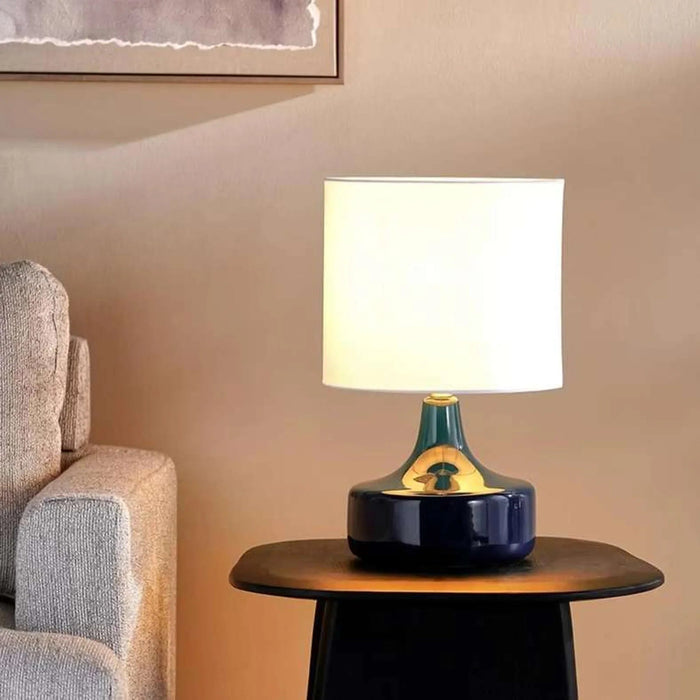 Melcra E27 Ceramic Table Lamp 28X47Cm - Blue Pan Home