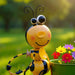 Melita Metal Bee Sitting On Bike With Pot 33X14X35.6Cm - Yellow Pan Home