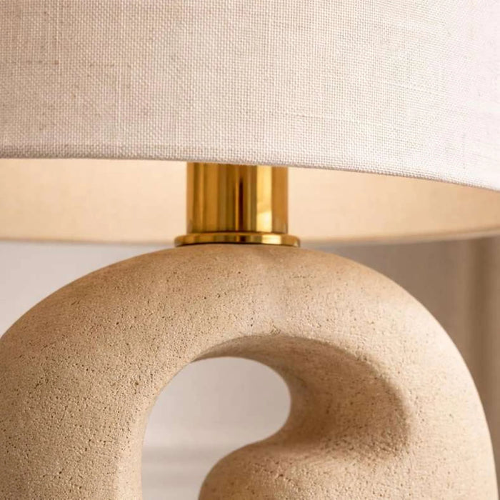 Mellow E27 Abstract Shaped Polyresin Table Lamp 30X53.5Cm - Natural
