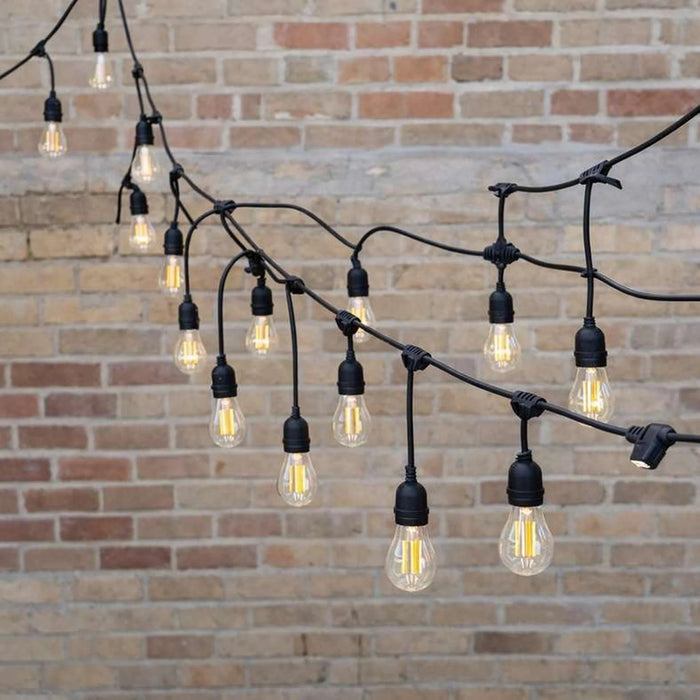 Melow Night Outdoor String Light With 20 E27 S14 Led Bulb 1.2W Ip65 Waterproof 10M Cord Extendable