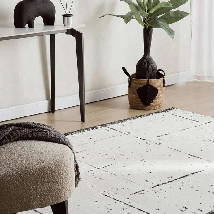 Melton Textured Rug 160X230Cm - Cream Pan Home