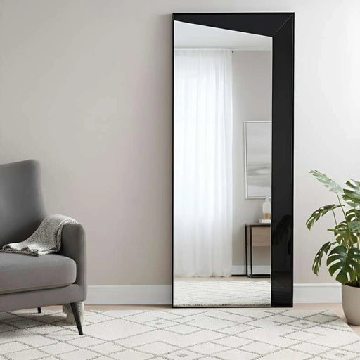 Mentis Leaner Floor Mirror 180X80Cm - Black Pan Home