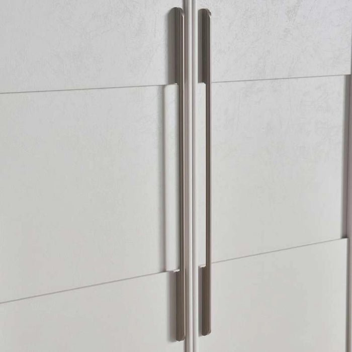 Mercan 6 Door Wardrobe With Mirror - Cream