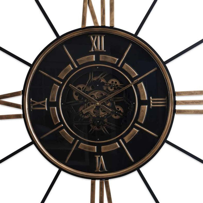 Meridian Gear Wall Clock Dia 120Cm - Black Pan Home