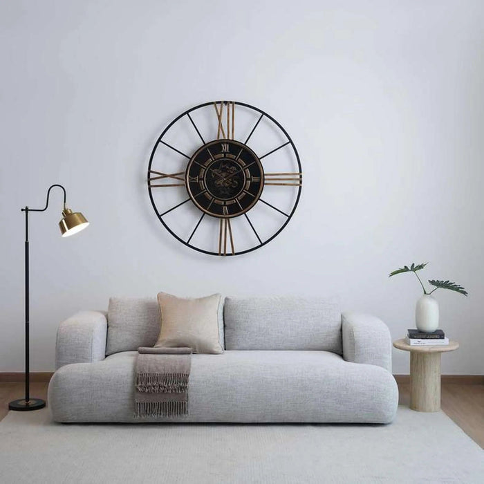 Meridian Gear Wall Clock Dia 120Cm - Black Pan Home