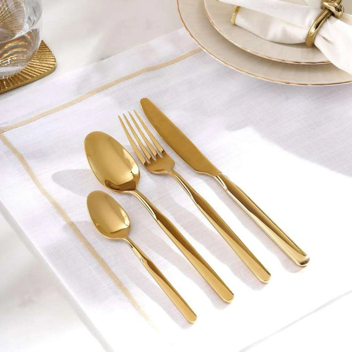 Merlin 16-Piece Cutlery Set -Gold Pan Home