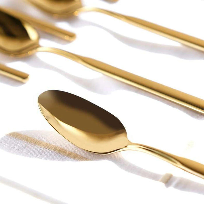 Merlin 16-Piece Cutlery Set -Gold Pan Home