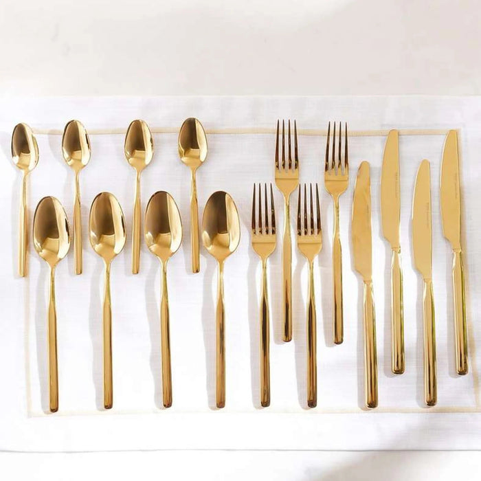 Merlin 16-Piece Cutlery Set -Gold Pan Home