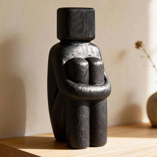 Merlo Polyresin Human Decor Figurine 9.5X7.5X20Cm - Black Pan Home