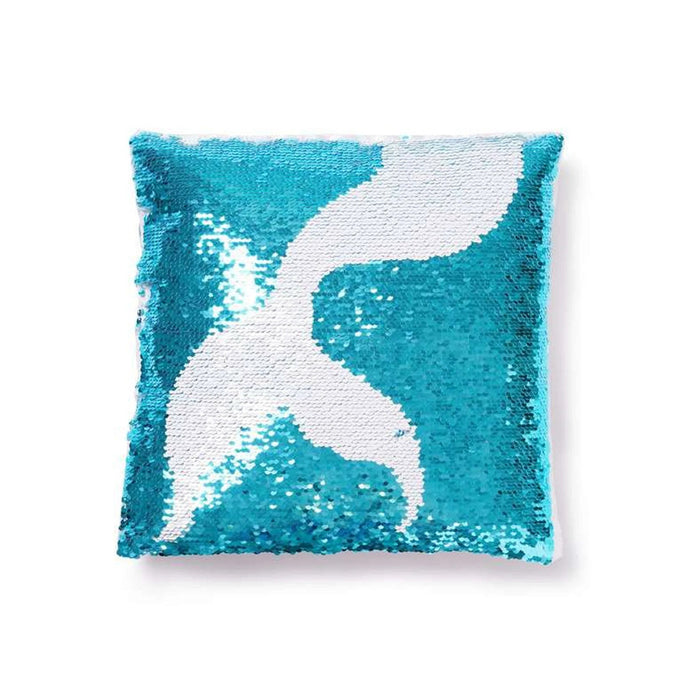 Mermaid Sequins Filled Cushion 33X33Cm - Blue Pan Home