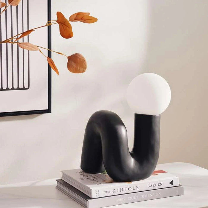Merrel G-9 Ceramic Table Lamp 19.5X19.5X29Cm - Black