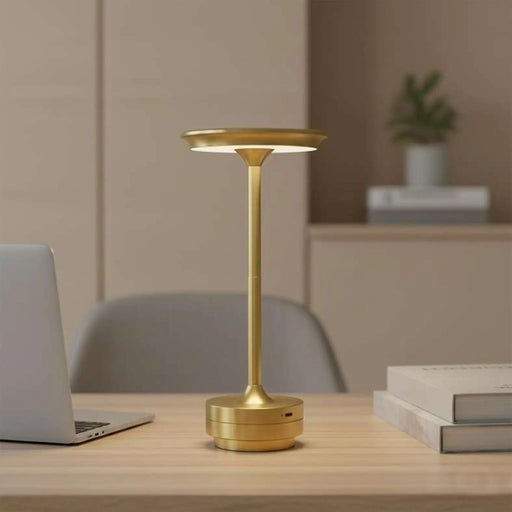 Merrex Cordless Led Touch Lamp 2000Mah Battery 13X28.5Cm - Gold Pan Home