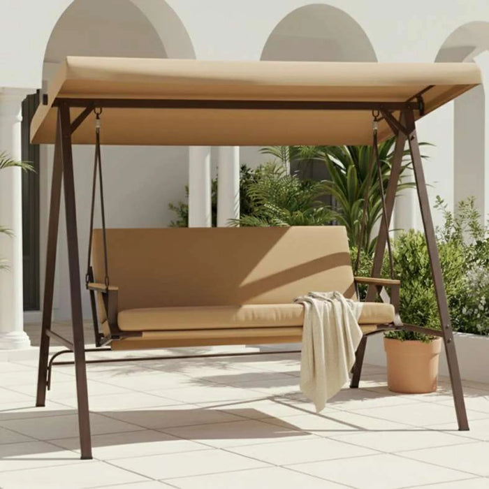 Mertino 3 Seater Swing - Brown Pan Home
