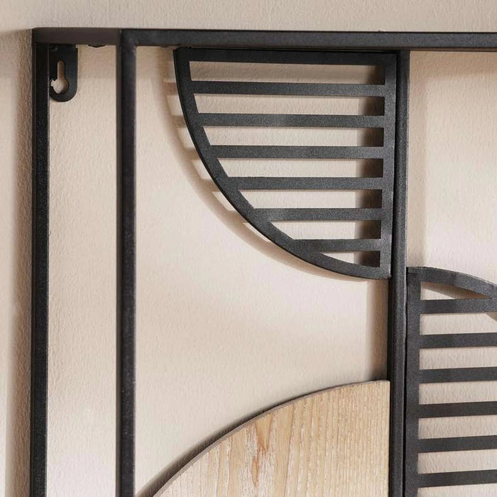 Merva Metal Wall Decor With Shelf 34.9X11.4X54.6Cm - Black