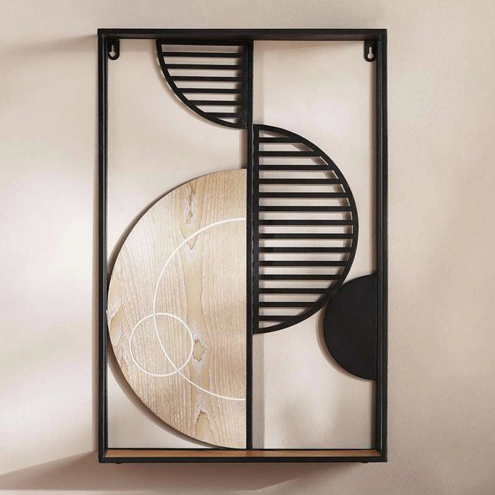 Merva Metal Wall Decor With Shelf 34.9X11.4X54.6Cm - Black