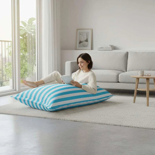 Merwin Giant Filled Bean Bag 180X140Cm - Blue Pan Home