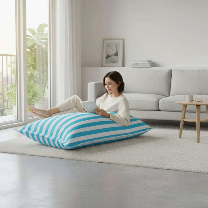 Merwin Giant Filled Bean Bag 180X140Cm - Blue Pan Home