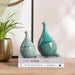 Meta Stoneware Handpainted Decor Bird Sculpture 11X9X16Cm -  Blue Pan Home