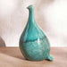 Meta Stoneware Handpainted Decor Bird Sculpture 14X11.5X21Cm - Blue Pan Home