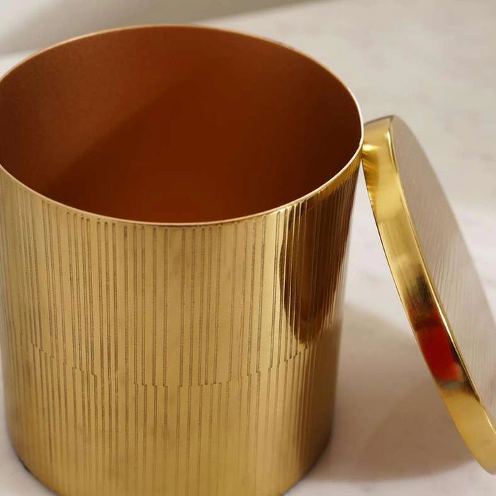 Meteor Metal Cotton Jar - Gold Pan Home