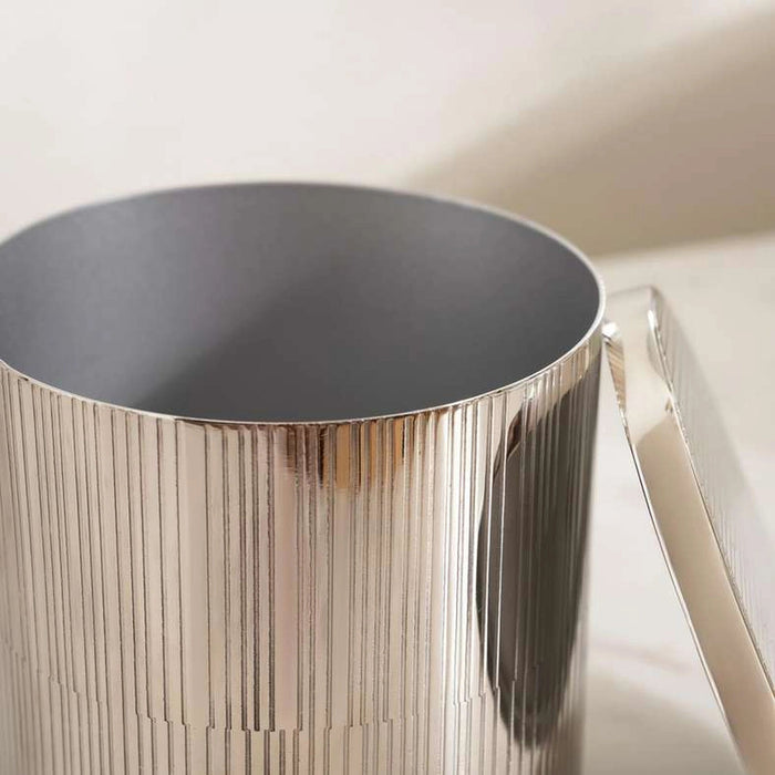 Meteor Metal Cotton Jar - Silver Pan Home