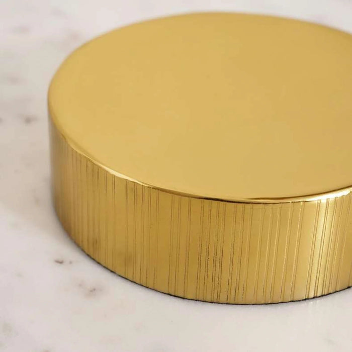 Meteor Metal Soap Dish Dia10.5X3.5Cm - Gold Pan Home