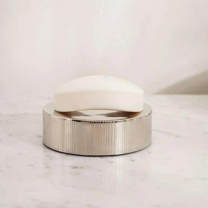 Meteor Metal Soap Dish Dia10.5X3.5Cm - Silver Pan Home
