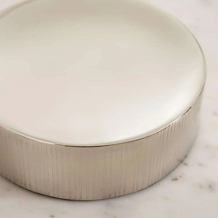 Meteor Metal Soap Dish Dia10.5X3.5Cm - Silver Pan Home