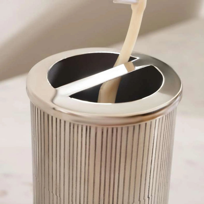 Meteor Metal Toothbrush Holder Dia7.5X11.5Cm - Silver