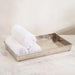Meteor Metal Towel Tray - Silver Pan Home