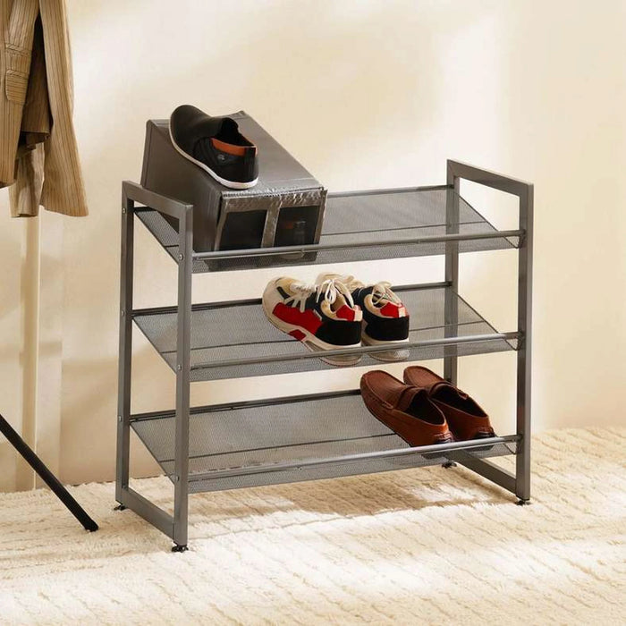 Miami 3-Tier Shoe Rack 74X6.8X72.5Cm - Grey